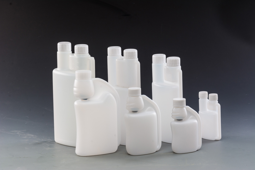 Пластиковый HDPE флаконы с двумя шеями
